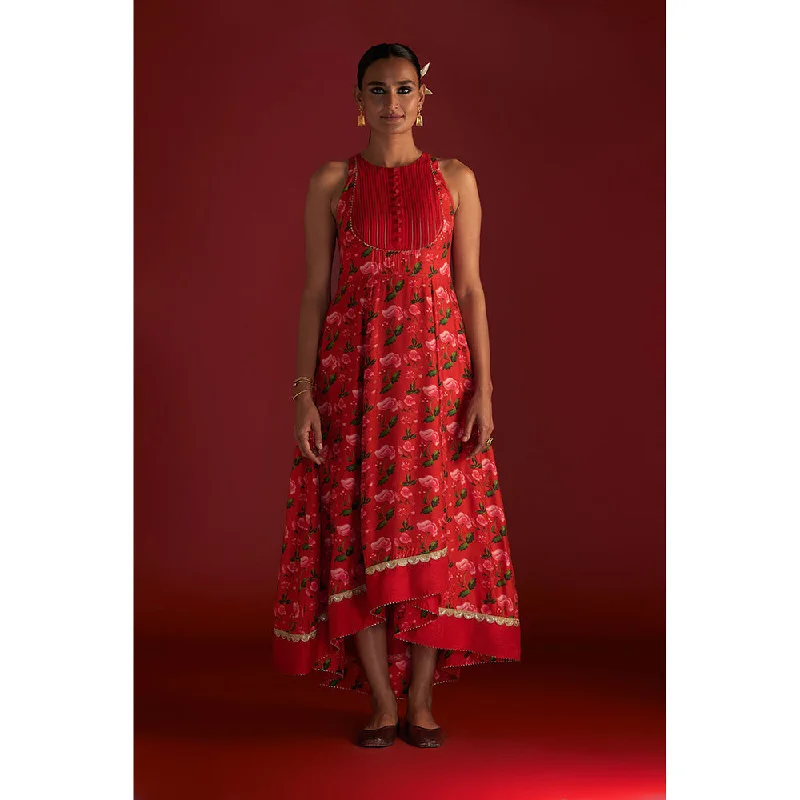 Masaba Red Rain Lily Kurta Dress