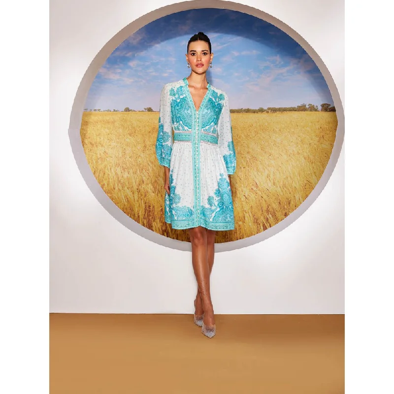 STTAVOSS Aquamarine Knee Length Dress