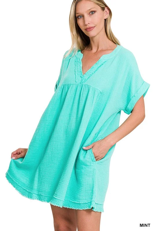 On Edge Dress-Mint
