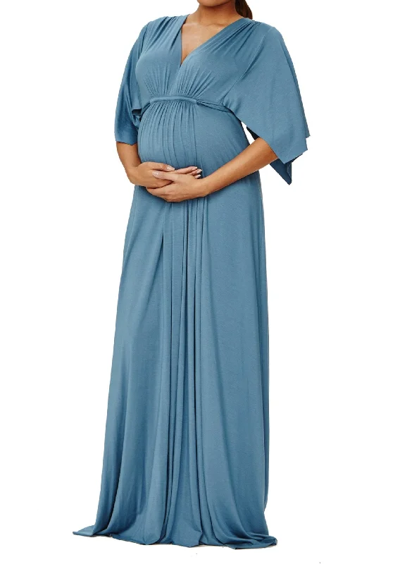 Moonflower Long Maternity Caftan Dress