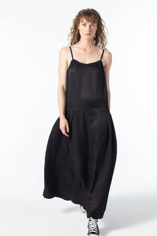 WALLACE DROP WAIST DRESS, BLACK Casual Short Summer