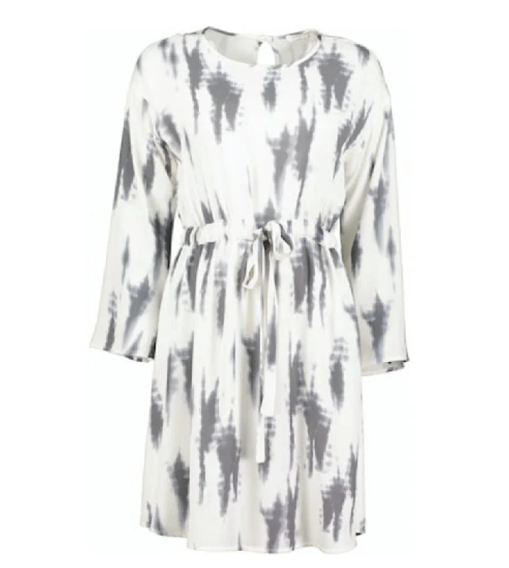 MODODOC GATHERED WAIST DRESS Boat Neckline Classic