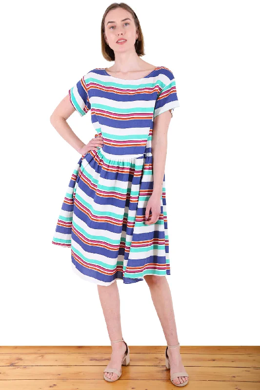 Above Deck Drop Waist Dress Blue Tunics Custom made
