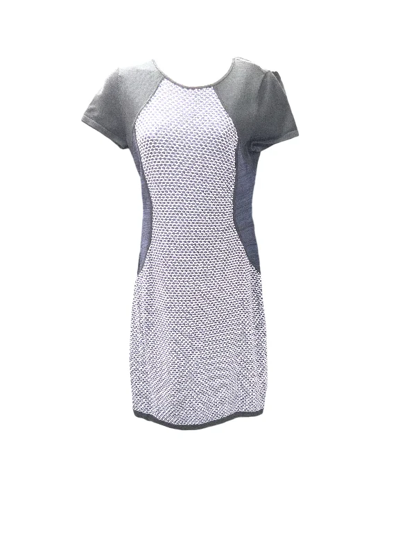 Ann Taylor Women’s Sweater Dress Navy S Beaded Sweater Sequined Faux Fur
