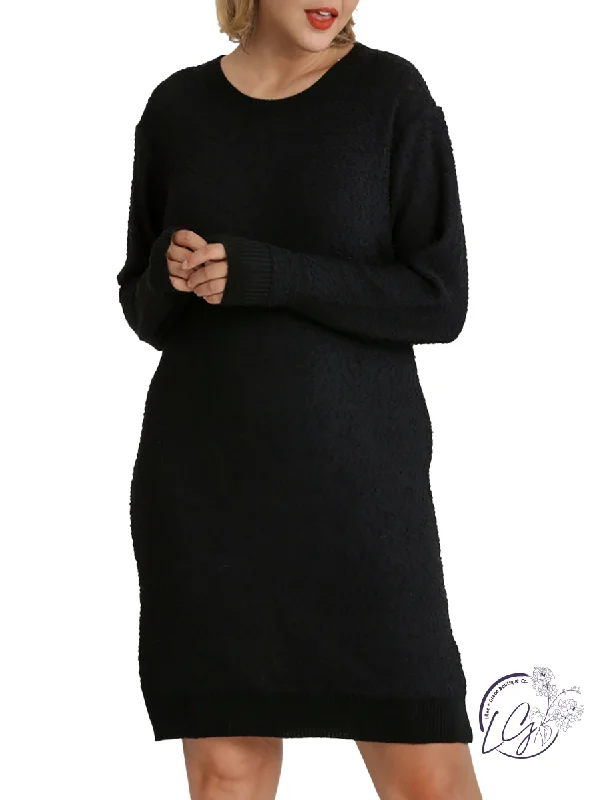 Dinner Plans Sweater Dress Fitted Loose Oversized