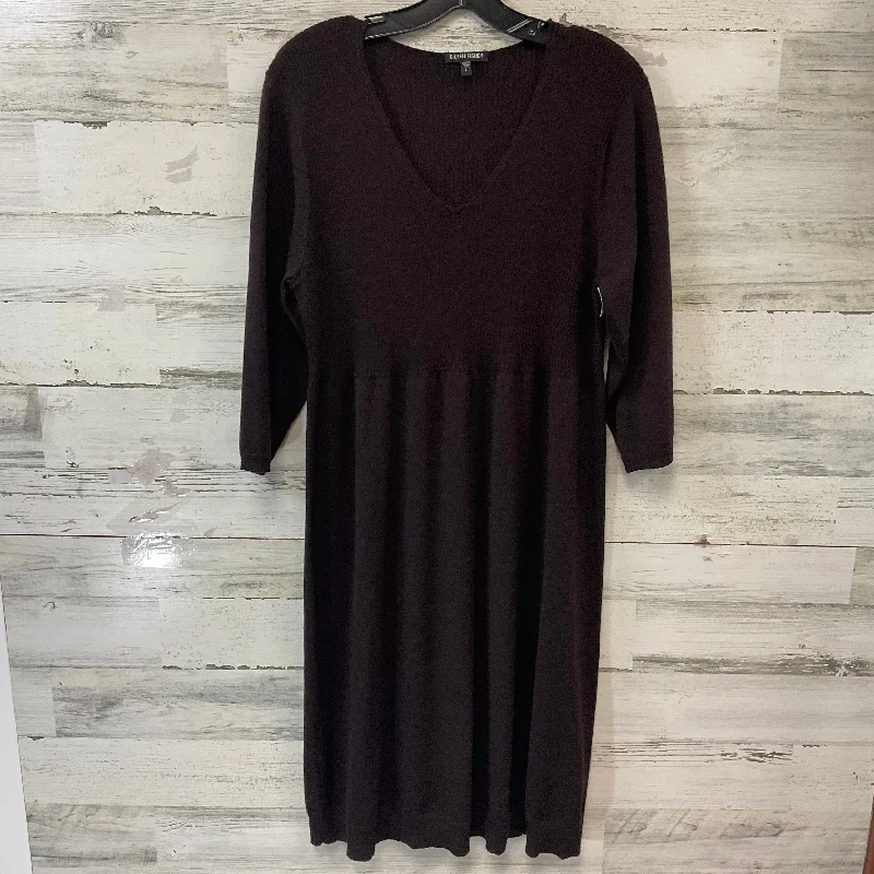 Dress Sweater By Eileen Fisher In Purple, Size: L Stretchy Elastic Breathable