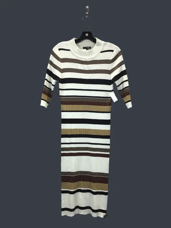 Dress Sweater By Fashion Nova In Striped Pattern, Size: L Mesh Fabric Canvas Fabric Denim Fabric Dress Sweater By Fashion Nova In Striped Pattern, Size: L Mesh Fabric Canvas Fabric Denim Fabric