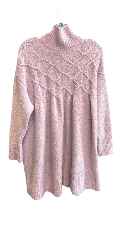 Dress Sweater By Free People In Purple, Size: S Houndstooth Herringbone Solid