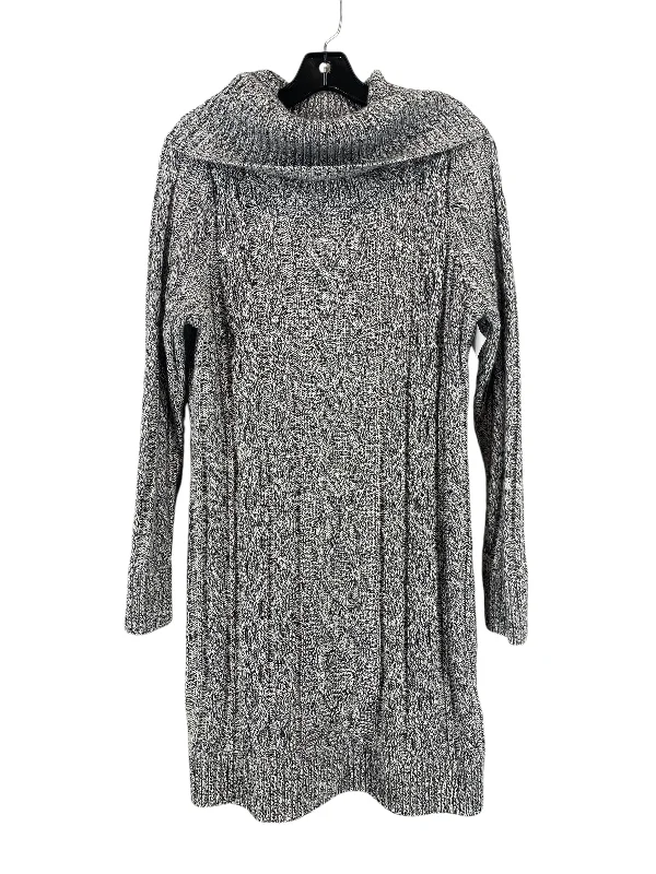 Dress Sweater By Loft In Grey, Size: Lp Open Front Closed Front Wrap Front