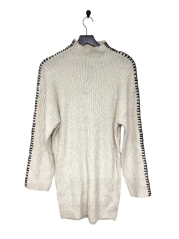 Dress Sweater By Steve Madden In Cream, Size: S Knit Fabric Woven Fabric Fleece Fabric Dress Sweater By Steve Madden In Cream, Size: S Knit Fabric Woven Fabric Fleece Fabric