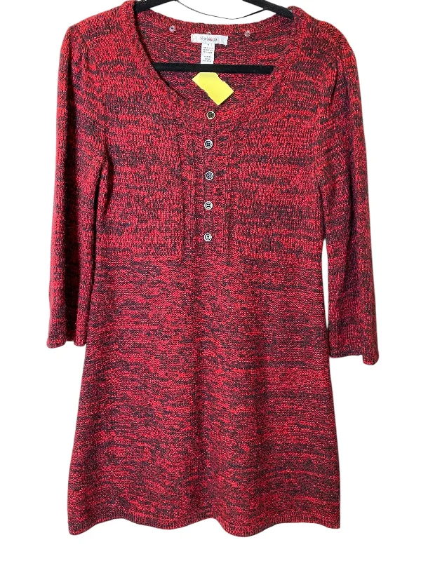 Dress Sweater By Style And Co Collection Women In Red, Size: S Fleece Fabric Down Fabric Feather Fabric