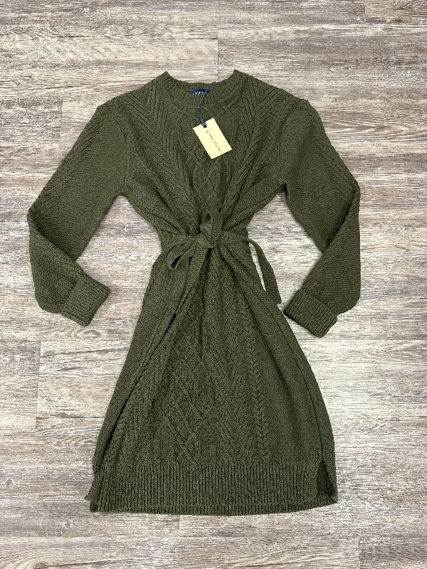 Dress Sweater By United By Blue In Green, Size: S Chenille Blend Fleece Blend Nylon Blend
