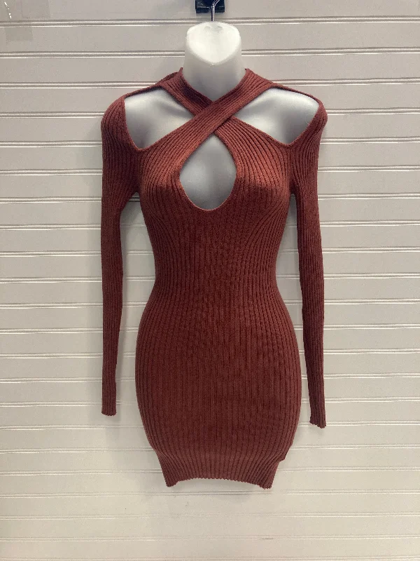 Dress Sweater By Urban Outfitters In Brown, Size: Xs Stretchy Elastic Breathable