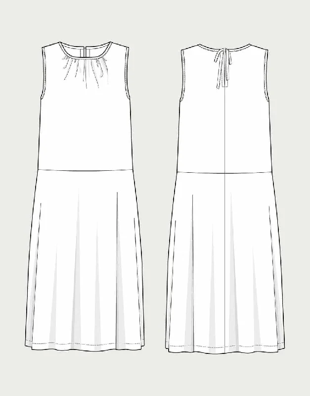 Drop-Waist Dress Sewing Pattern, The Assembly Line empire Waist empire