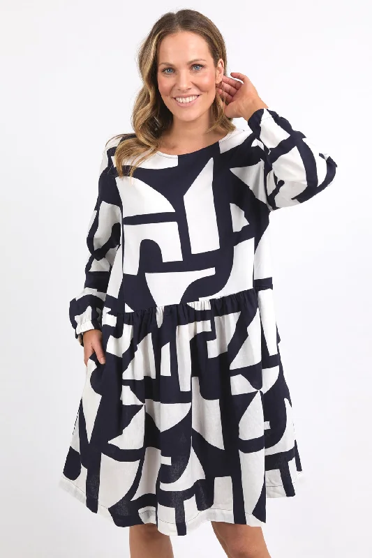 Elm Dali Dress - Midnight Abstract Print Tunics New arrival