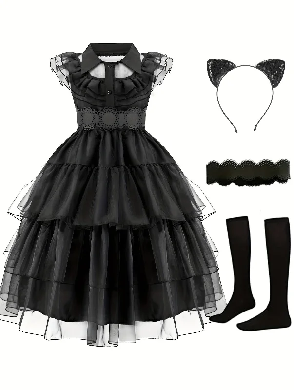 Dress+hairband+socks+belt