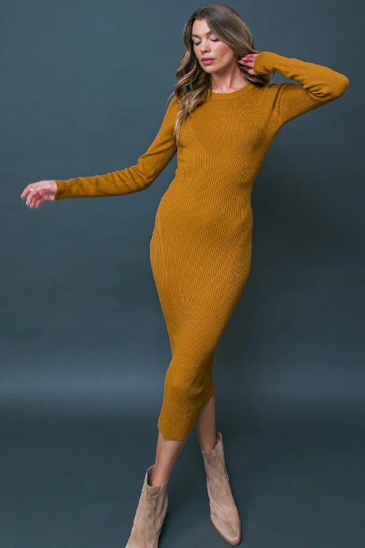 BE WITH YOU SWEATER MIDI DRESS Wool Fabric Cashmere Fabric Tweed Fabric