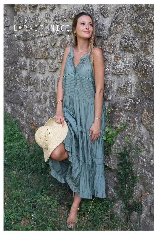 Fresia 23 S/Less Tiered Long Dress Tunics New arrival