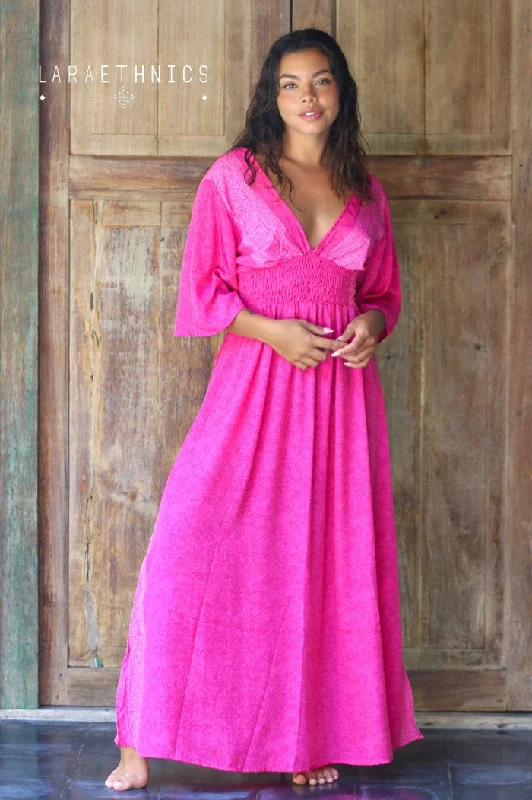 Seraphine anamour fuschia long dress Tunics stripes playful