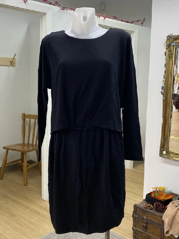 LNBF tie waist dress L Tunics Practical easy-care