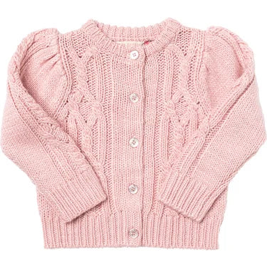 Pink Chicken Cable Constance Sweater- Dusty Rose Oversized Loose Flowy