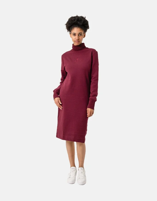 Polo Addison Sweater Dress Wine Stretchy Elastic Breathable
