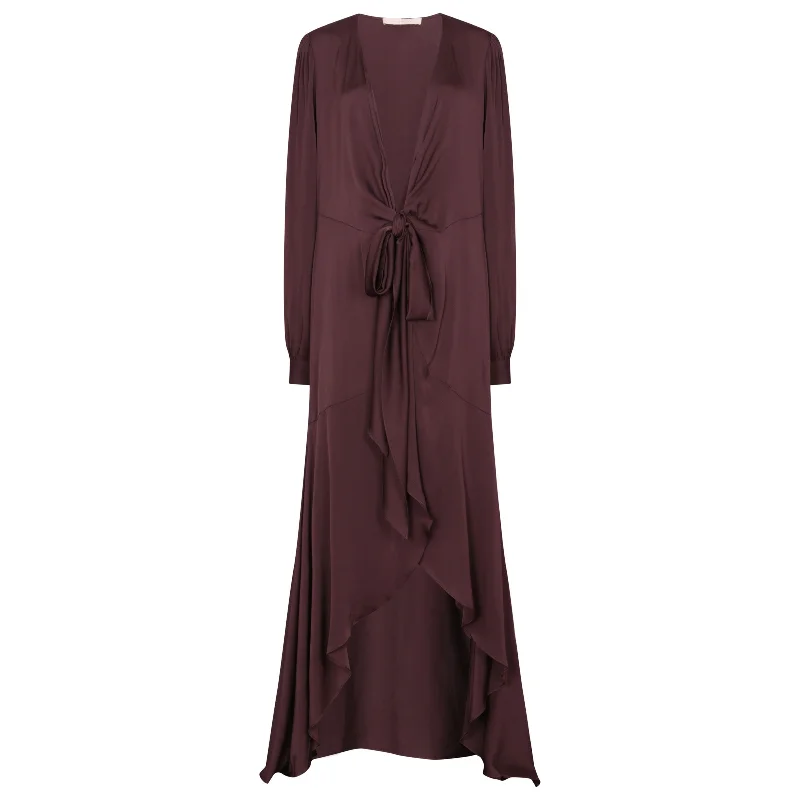 Amanda Long Dress Chocolate Tunics Timeless classic