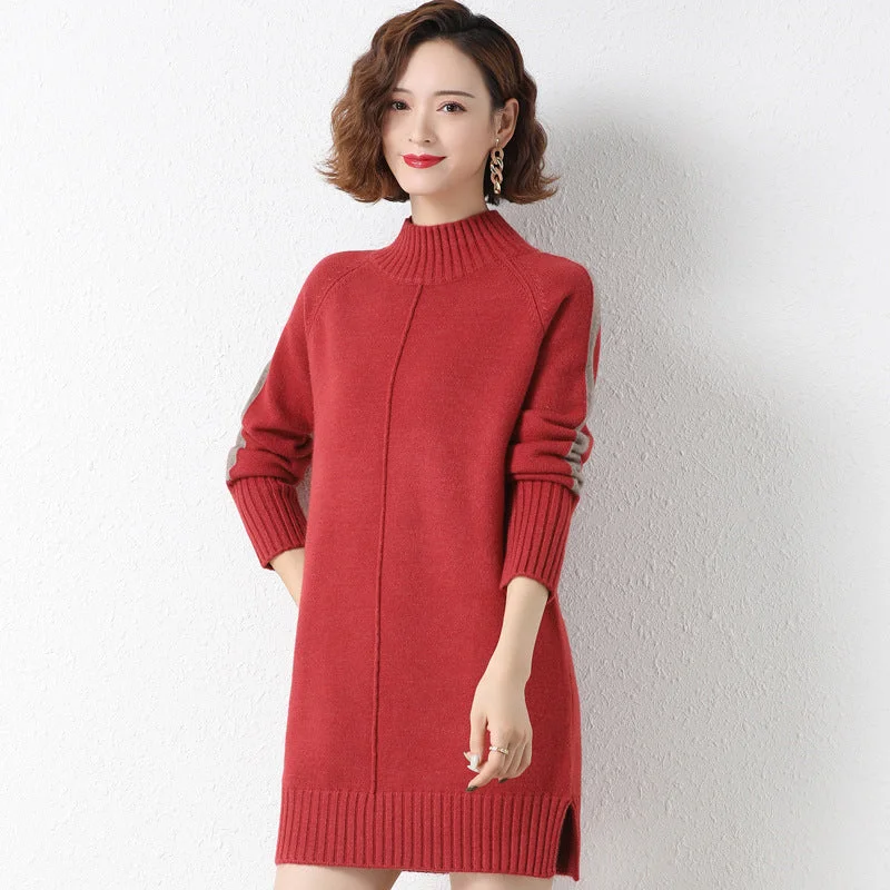 Smoky Mountain Sweater Dress - Red - FINAL SALE Jersey Fabric Tulle Fabric Batik Fabric