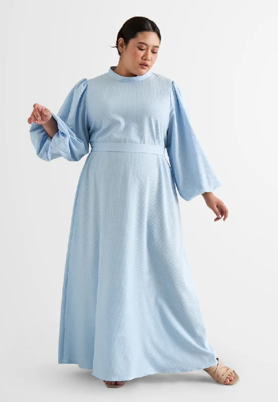 Stephanie Wrinkle Resistant Square Textured Long Dress Turtleneck Warm Winter
