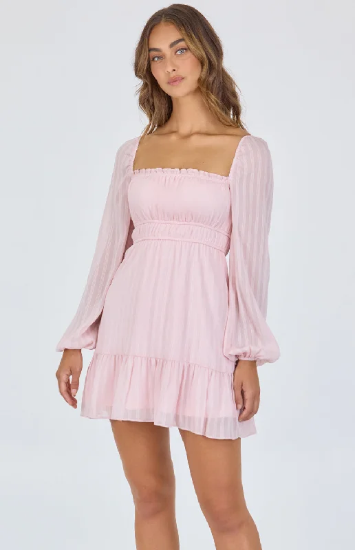 Textured Chiffon Ruche Waist Detail Dress Tunics Corduroy durable