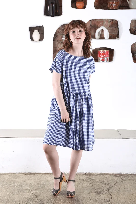 Sunshine Drop Waist Dress Blue in Cotton Tunics Brand named