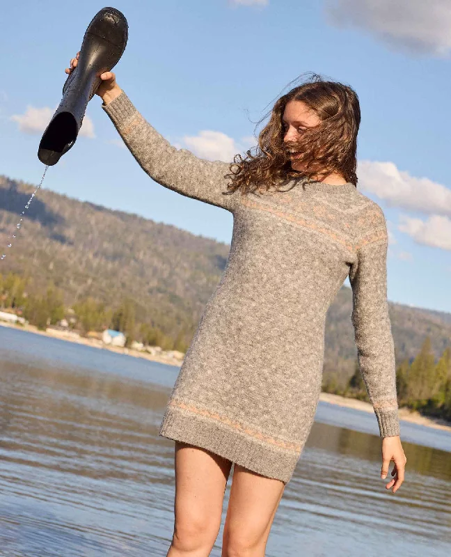 Toddy Crew Sweater Dress Print Jacquard Patchwork