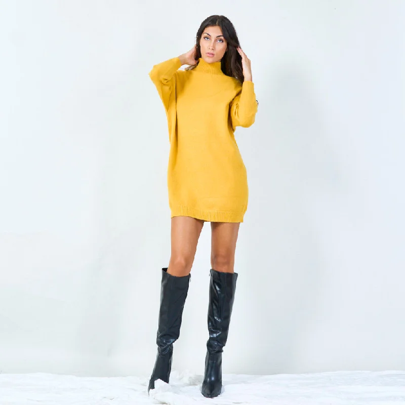 Turtleneck sweater dress wholesale Spandex Rayon Corduroy