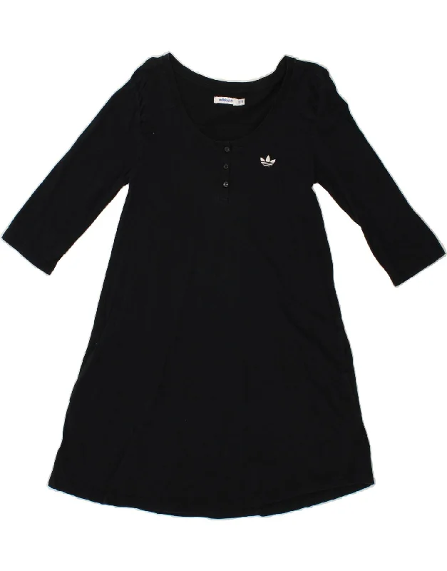 ADIDAS Womens Long Sleeve T-Shirt Dress EU 36 Small Black Cotton Terry Blend Velvet Blend Canvas Blend ADIDAS Womens Long Sleeve T-Shirt Dress EU 36 Small Black Cotton Terry Blend Velvet Blend Canvas Blend