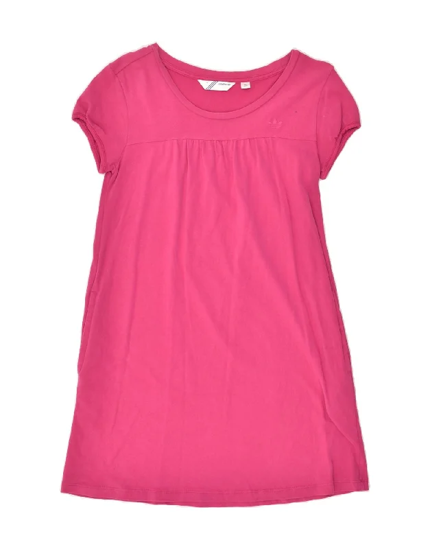 ADIDAS Womens T-Shirt Dress IT 38 XS Pink Cotton Spandex Blend Rayon Blend Denim Blend ADIDAS Womens T-Shirt Dress IT 38 XS Pink Cotton Spandex Blend Rayon Blend Denim Blend