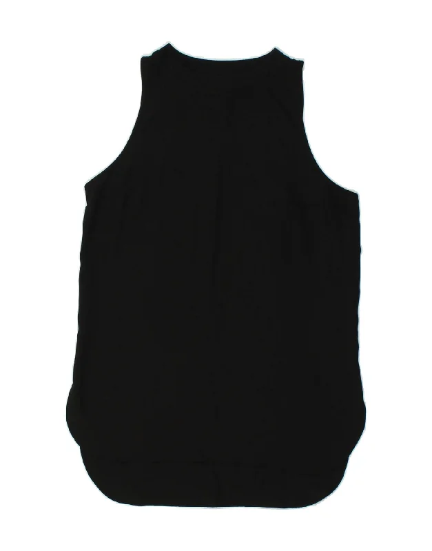 BENETTON Womens Sleeveless T-Shirt Dress UK 10 Small Black Polyester Anti-Shrink Durable Soft BENETTON Womens Sleeveless T-Shirt Dress UK 10 Small Black Polyester Anti-Shrink Durable Soft