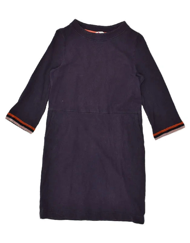 BODEN Womens 3/4 Sleeve T-Shirt Dress UK 10 Small Navy Blue Cotton Chenille Blend Fleece Blend Nylon Blend BODEN Womens 3/4 Sleeve T-Shirt Dress UK 10 Small Navy Blue Cotton Chenille Blend Fleece Blend Nylon Blend