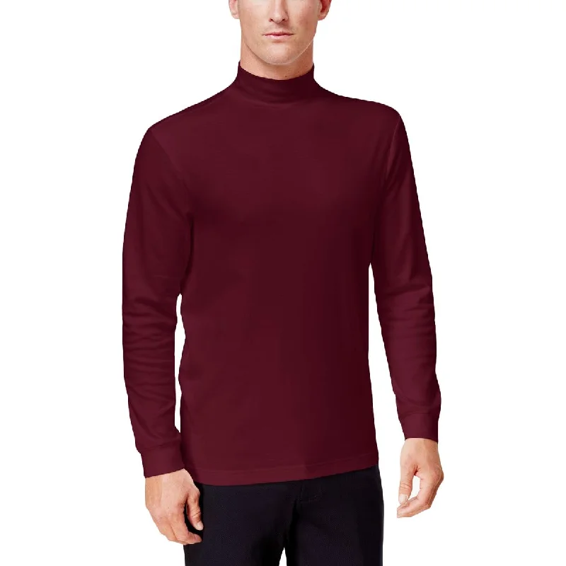 Club Room Mens Cotton Long Sleeve T-Shirt Basic T-Shirt Crew Neck Short Sleeve