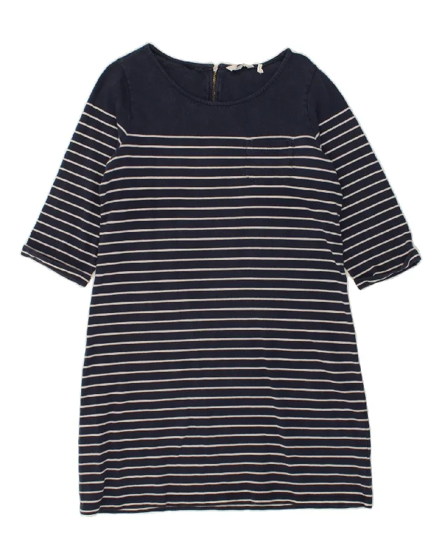 FAT FACE Womens T-Shirt Dress UK 14 Large Navy Blue Striped Cotton Oversized T-Shirt Spandex breathable FAT FACE Womens T-Shirt Dress UK 14 Large Navy Blue Striped Cotton Oversized T-Shirt Spandex breathable