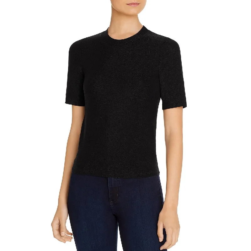 Fore Womens Glitter Crew Neck T-Shirt Elegant Classic Vintage