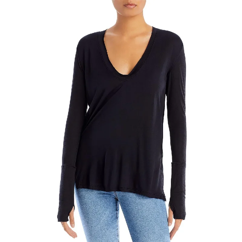 We The Free Womens  T-Shirt Welt Pockets Slit Pockets