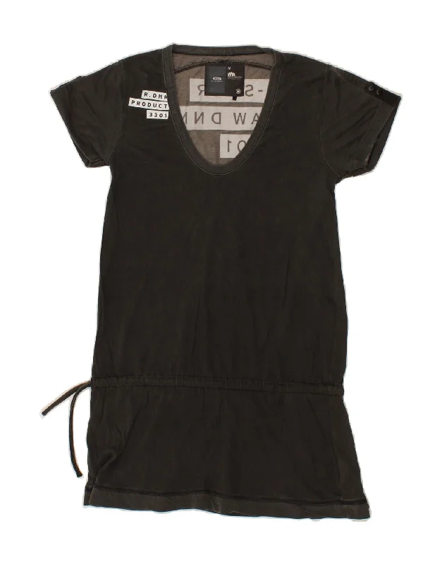 G-STAR Womens Graphic T-Shirt Dress UK 12 Medium Grey Cotton Spandex Blend Rayon Blend Denim Blend G-STAR Womens Graphic T-Shirt Dress UK 12 Medium Grey Cotton Spandex Blend Rayon Blend Denim Blend