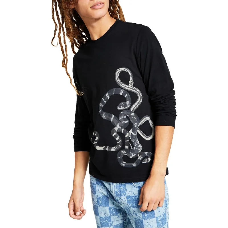 INC Mens Cotton Crewneck Graphic T-Shirt Iron Safe Non-Iron Wrinkle Free