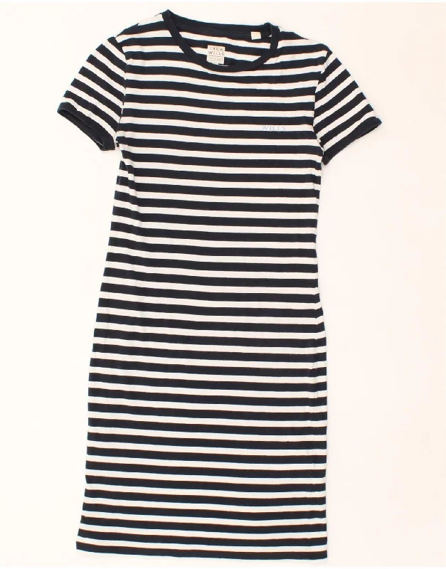 JACK WILLS Womens T-Shirt Dress UK 6 XS Navy Blue Striped Cotton Nautical Faux Fur Fabric Real Fur Fabric Shearling Fabric JACK WILLS Womens T-Shirt Dress UK 6 XS Navy Blue Striped Cotton Nautical Faux Fur Fabric Real Fur Fabric Shearling Fabric