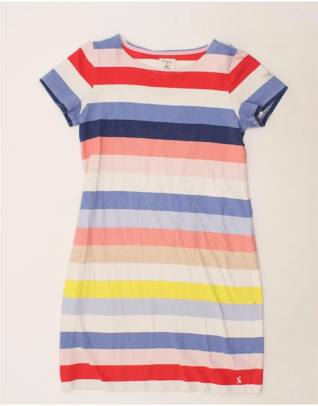 JOULES Womens T-Shirt Dress UK 16 Large Multicoloured Striped Cotton Basic T-Shirt Crew Neck Short Sleeve JOULES Womens T-Shirt Dress UK 16 Large Multicoloured Striped Cotton Basic T-Shirt Crew Neck Short Sleeve