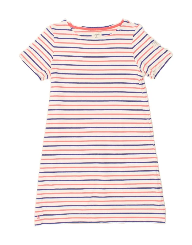 JOULES Womens T-Shirt Dress UK 16 Large Pink Striped Cotton Satin Fabric Silk Fabric Chiffon Fabric JOULES Womens T-Shirt Dress UK 16 Large Pink Striped Cotton Satin Fabric Silk Fabric Chiffon Fabric