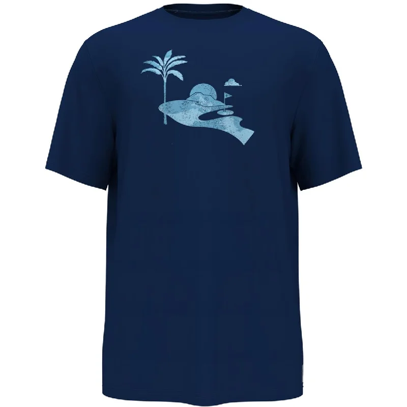 PGA Tour Mens Crewneck Short Sleeve Graphic T-Shirt Modern Contemporary Chic