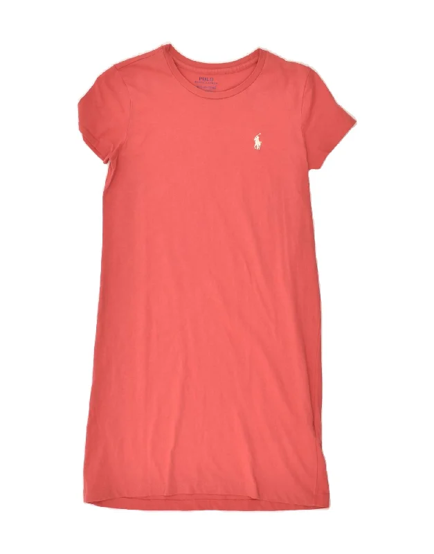 POLO RALPH LAUREN Womens T-Shirt Dress UK 4 XS Red Cotton V-Neck T-Shirt Long Sleeve Cotton POLO RALPH LAUREN Womens T-Shirt Dress UK 4 XS Red Cotton V-Neck T-Shirt Long Sleeve Cotton