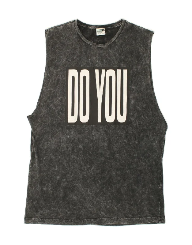 PUMA Womens Oversized Graphic Sleeveless T-Shirt Dress UK 12 Medium Grey Casual Formal Business PUMA Womens Oversized Graphic Sleeveless T-Shirt Dress UK 12 Medium Grey Casual Formal Business