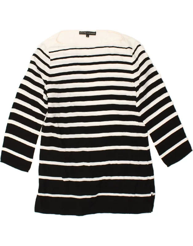 RALPH LAUREN Womens 3/4 Sleeve T-Shirt Dress US 8 Medium Navy Blue Striped Striped Floral Plaid RALPH LAUREN Womens 3/4 Sleeve T-Shirt Dress US 8 Medium Navy Blue Striped Striped Floral Plaid